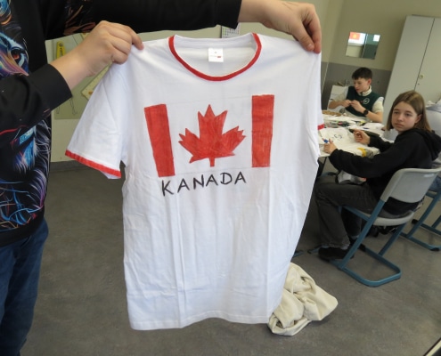 Endergebnisse der T-shirtbemalung