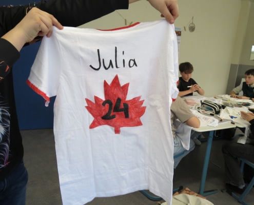 Endergebnisse der T-shirtbemalung